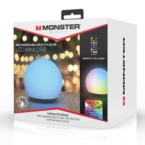 Monster Rechargeable Multi Colored LED Mini Orb Indoor and Outdoor Use